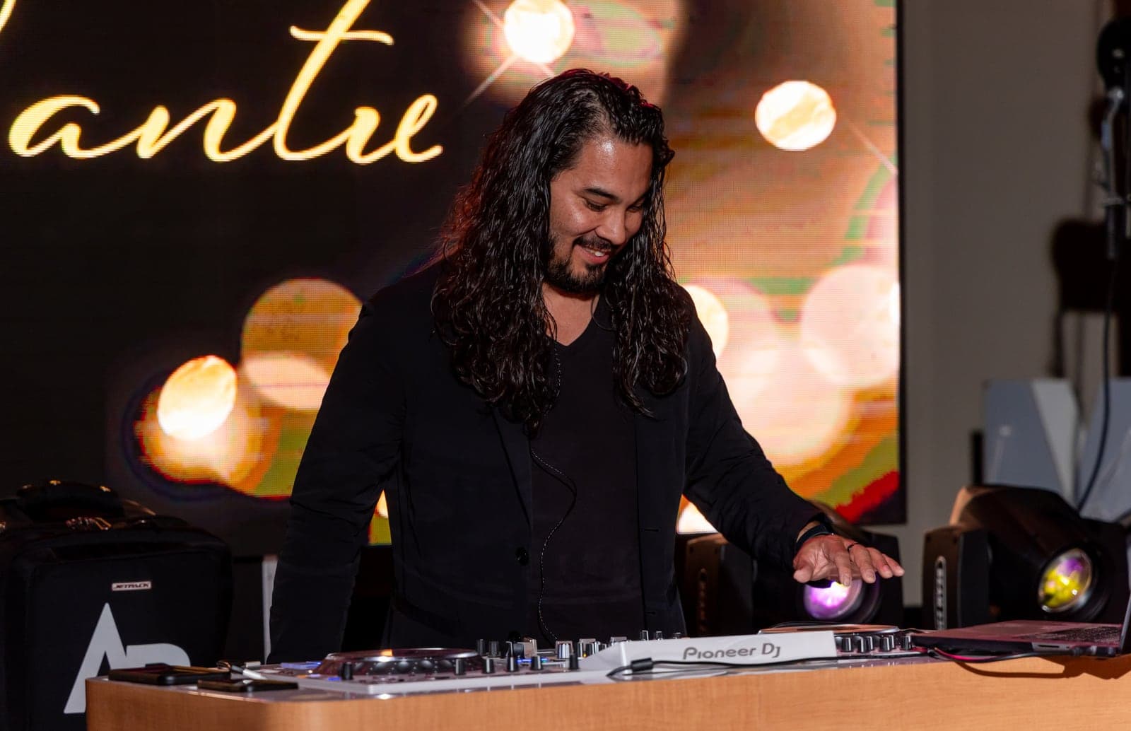 AB Event Productions DJ working the decks at a Rio Grande Valley reception