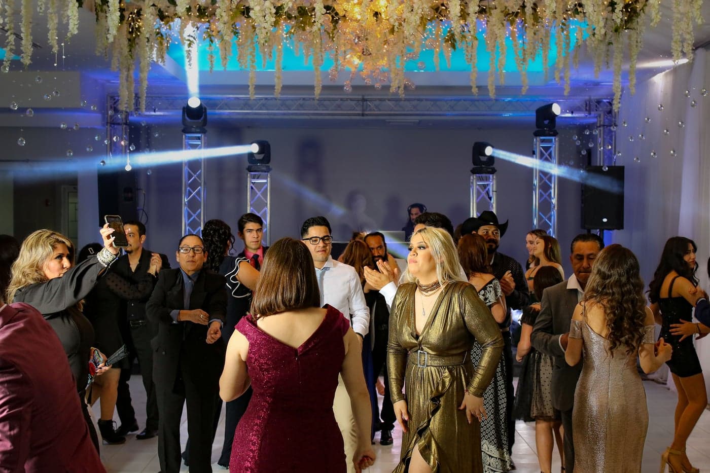 A packed dance floor at an AB Event Productions party